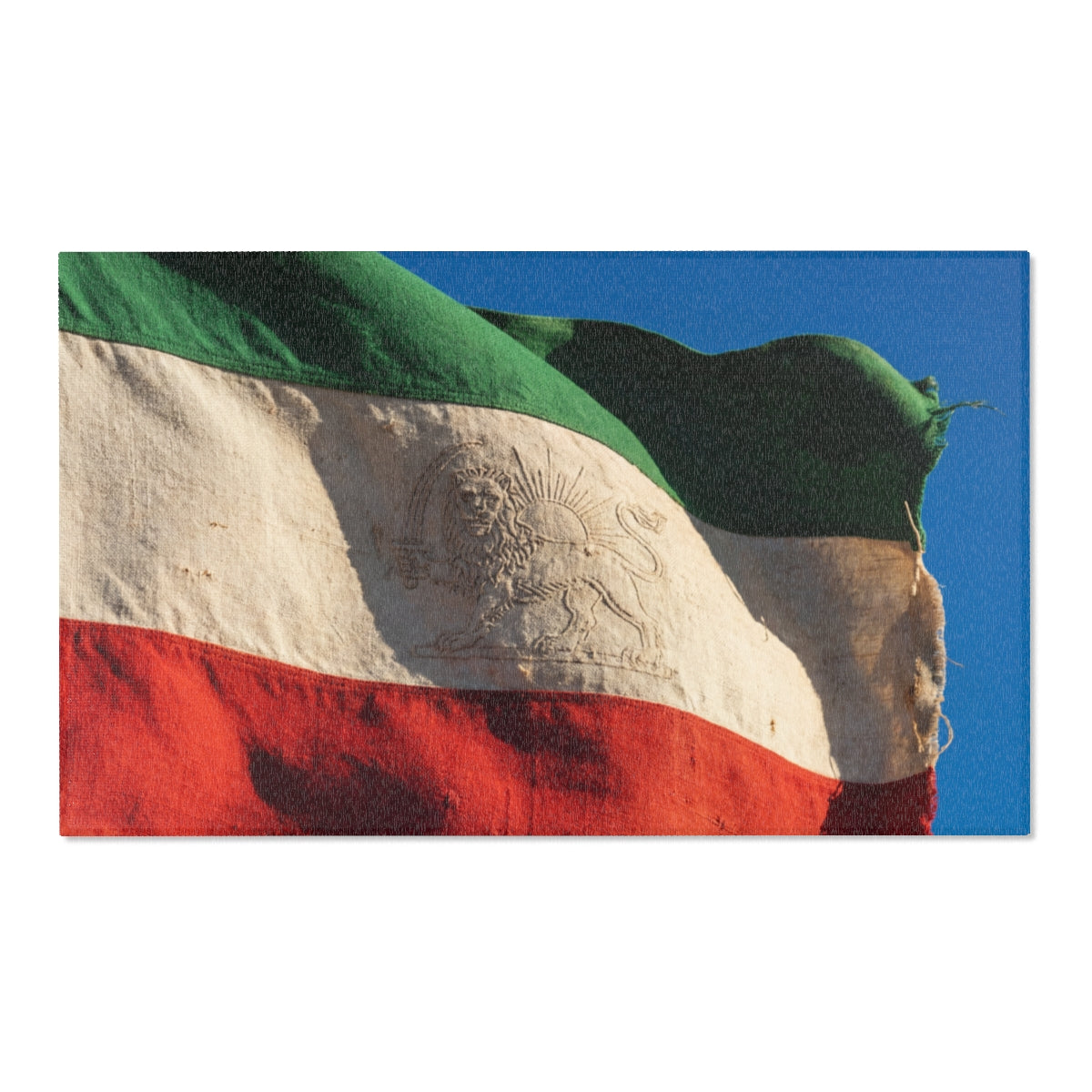 Area Rug - Persian Lion and Sun Flag | Echovira Gallery