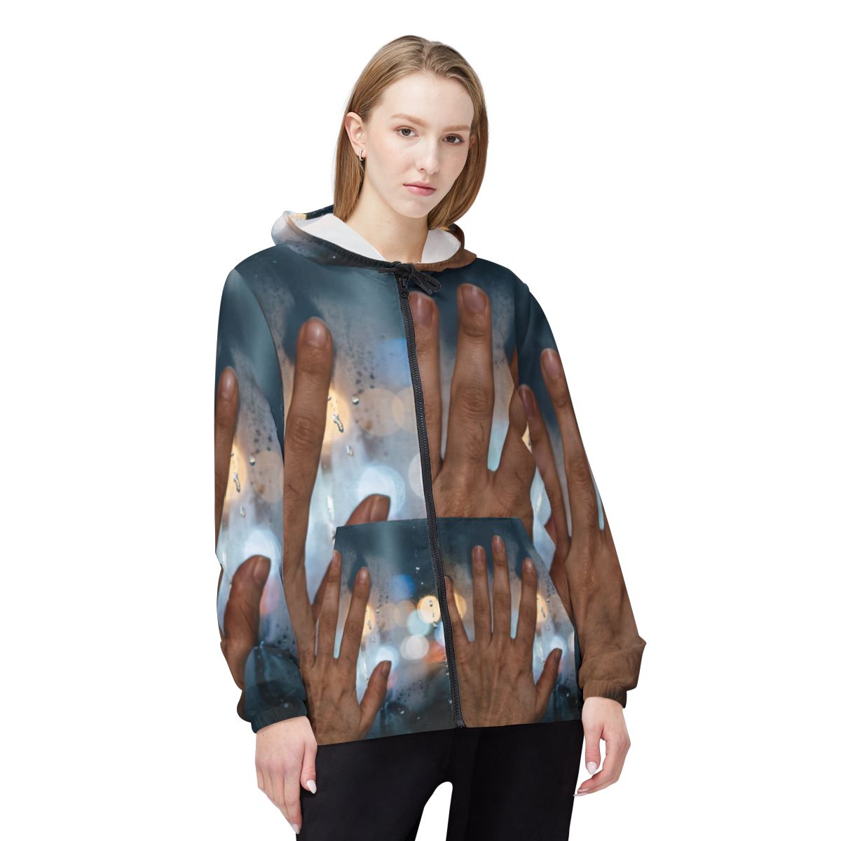Rainy City Window Windbreaker Jacket