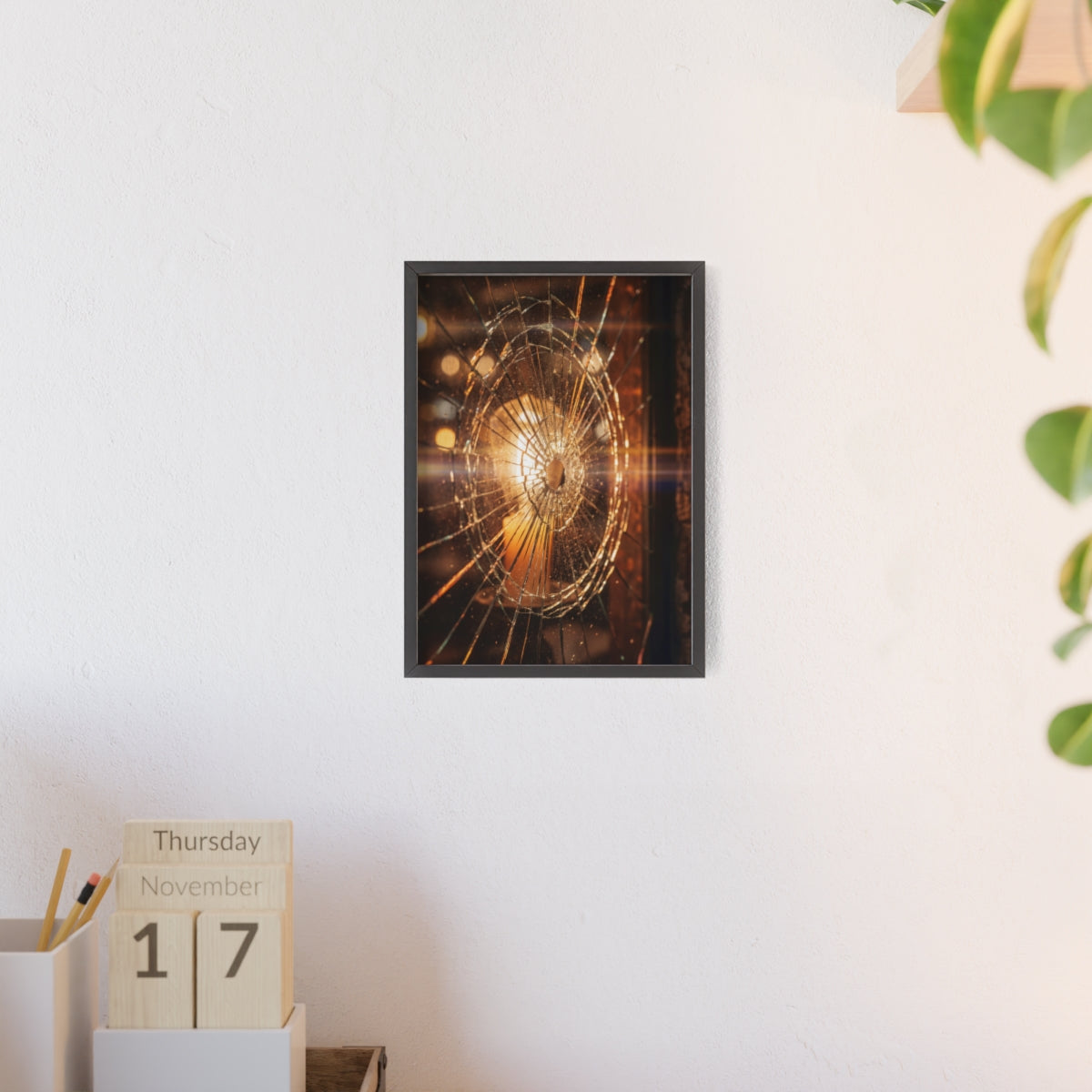 Wood Framed Poster - Cinematic Fracture
