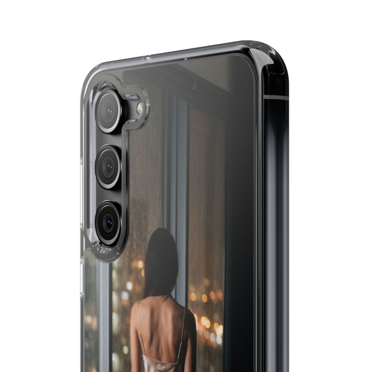 Clear Impact-Resistant Cases - Midnight Rain Clear Phone......