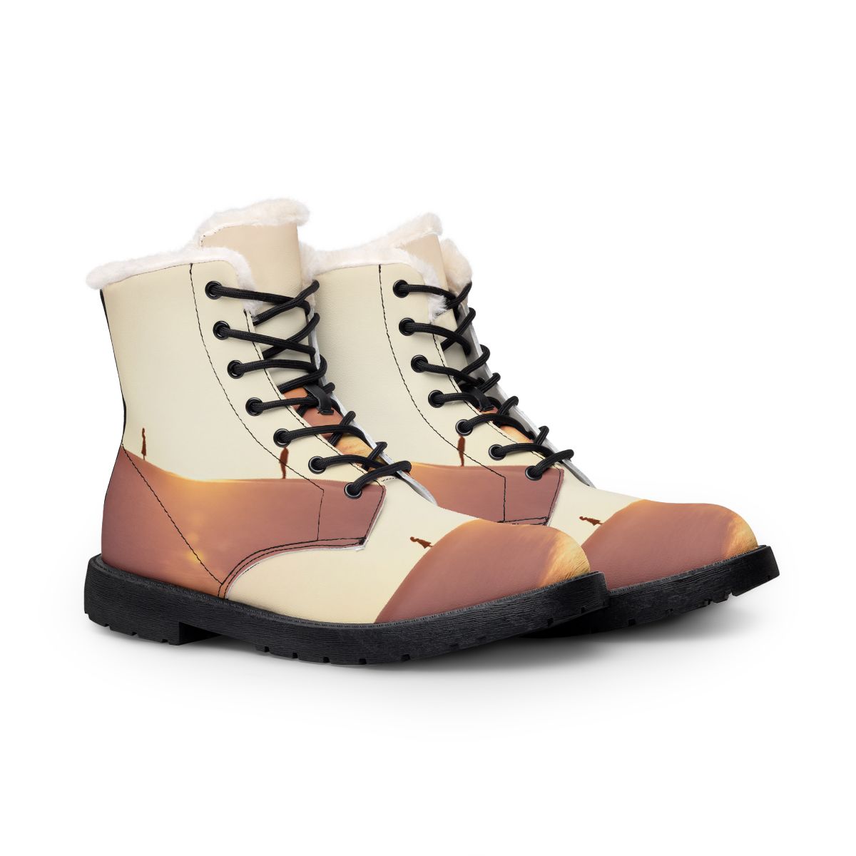 Women's Desert Dune Silhouette Fur Boots