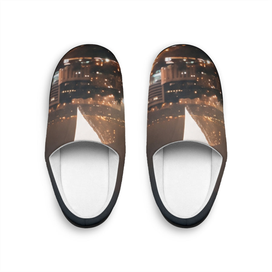 Men's Indoor Slippers - Midnight City Lights