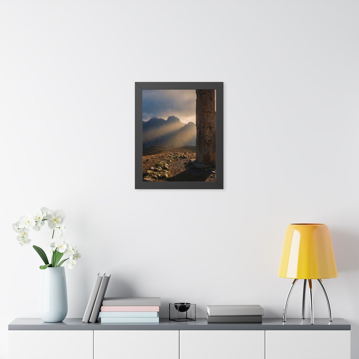 Framed Vertical Poster - Mystic Monolith Ancient Persian......