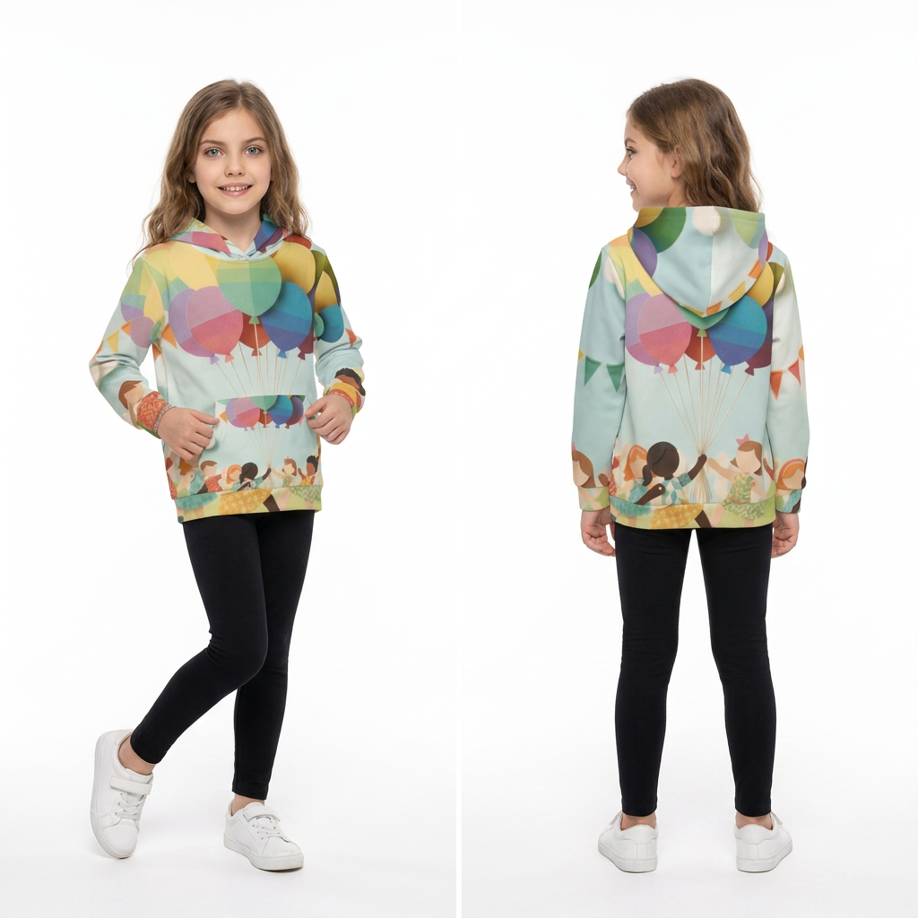 Kids Hoodie with Friends Balloon Art