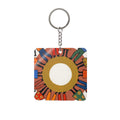 Square Keychain - Unity Mandala Folk Art | Echovira Gallery