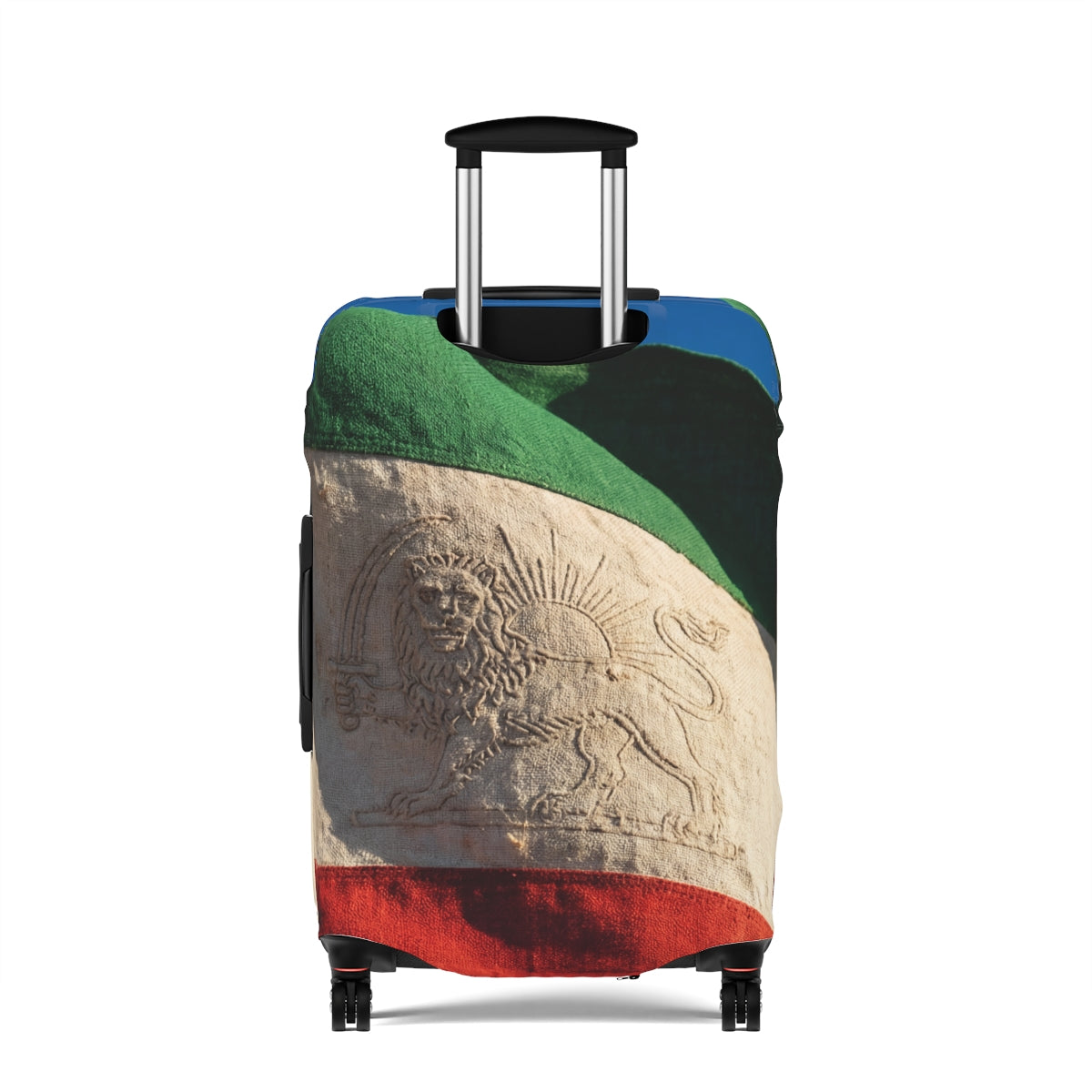 Luggage Cover - Vintage Persian Lion and Sun Flag Art |...