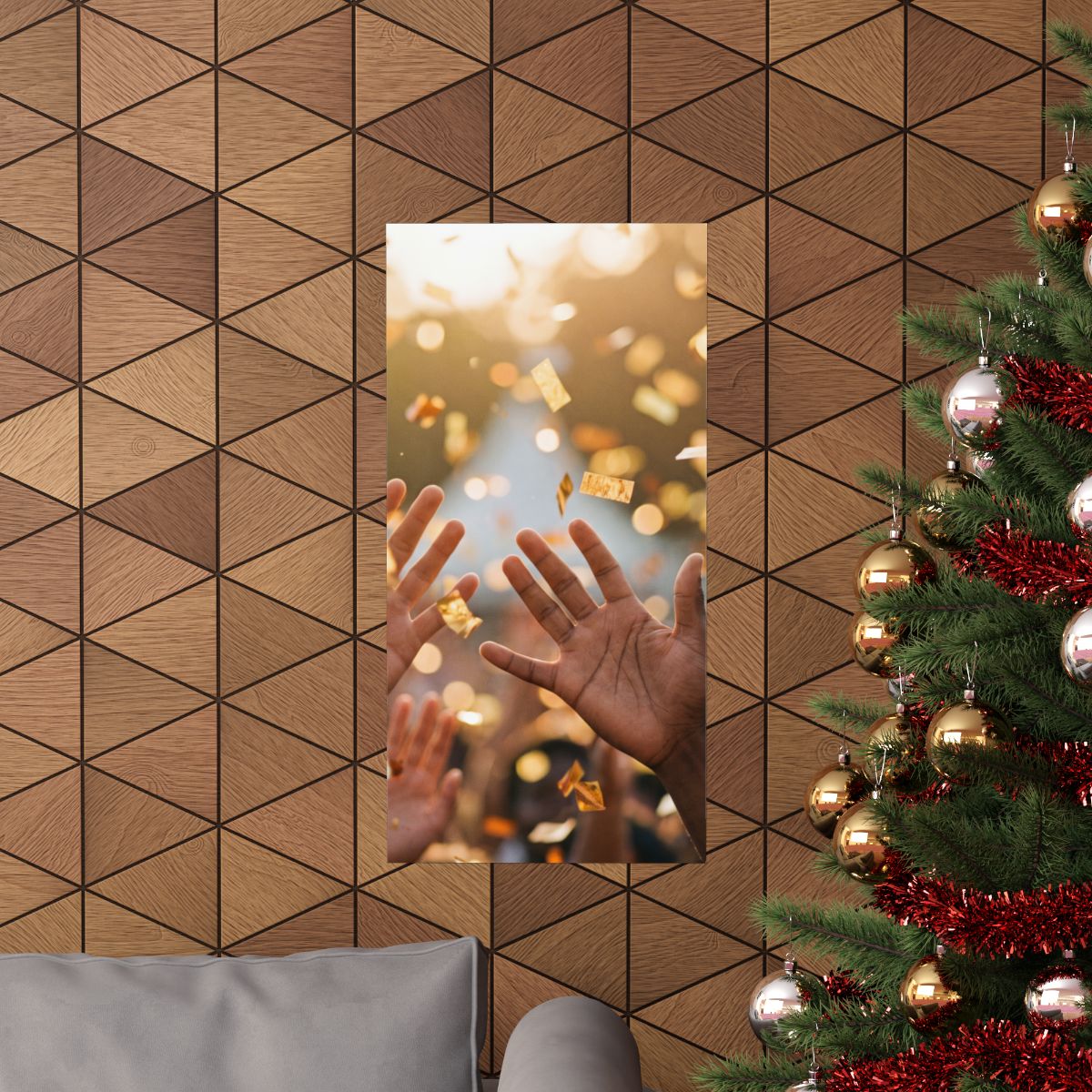 Matte Vertical Posters - Golden Festival Celebration Art......