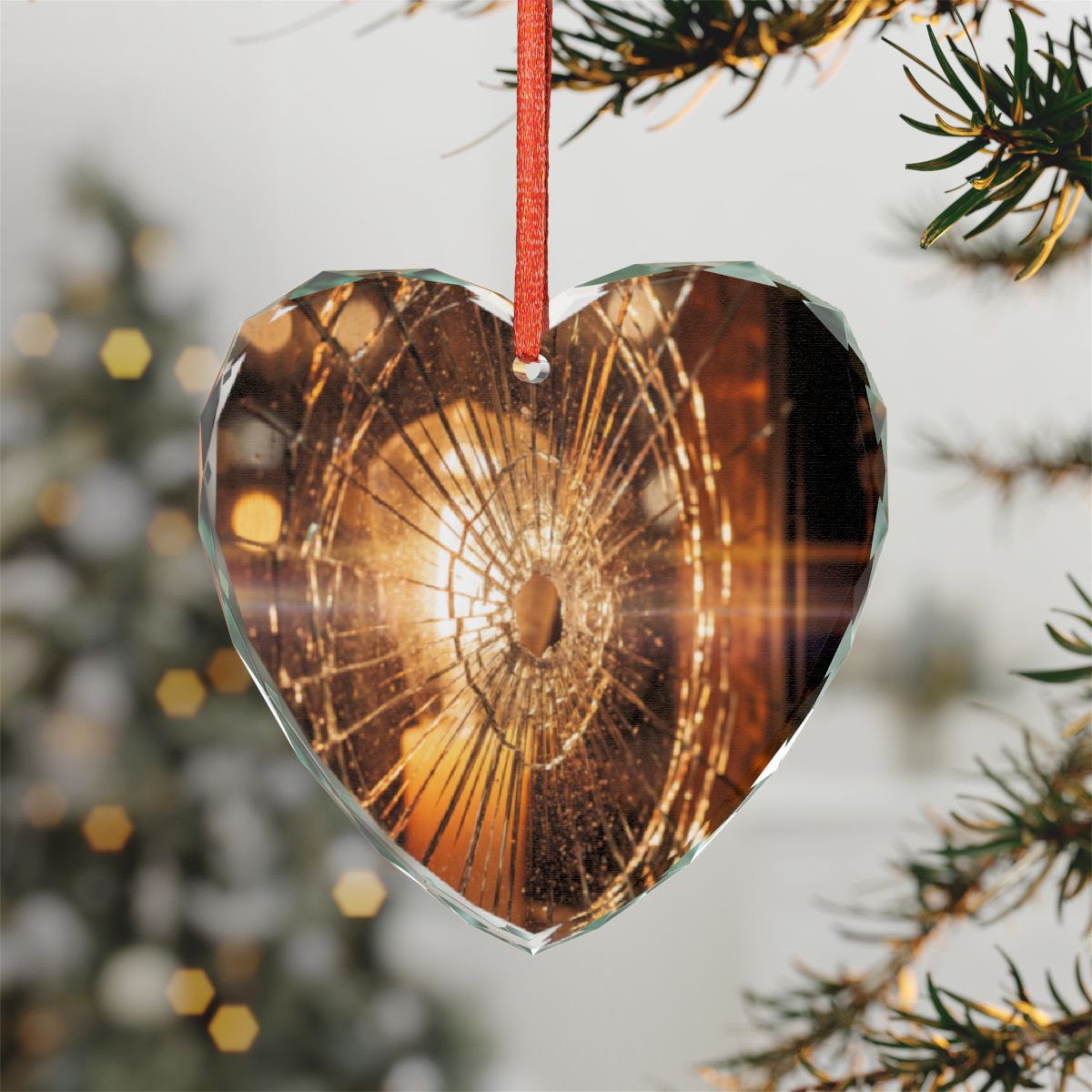 Crystal Glass Ornament - Shattered Light Moody Glass Art |...