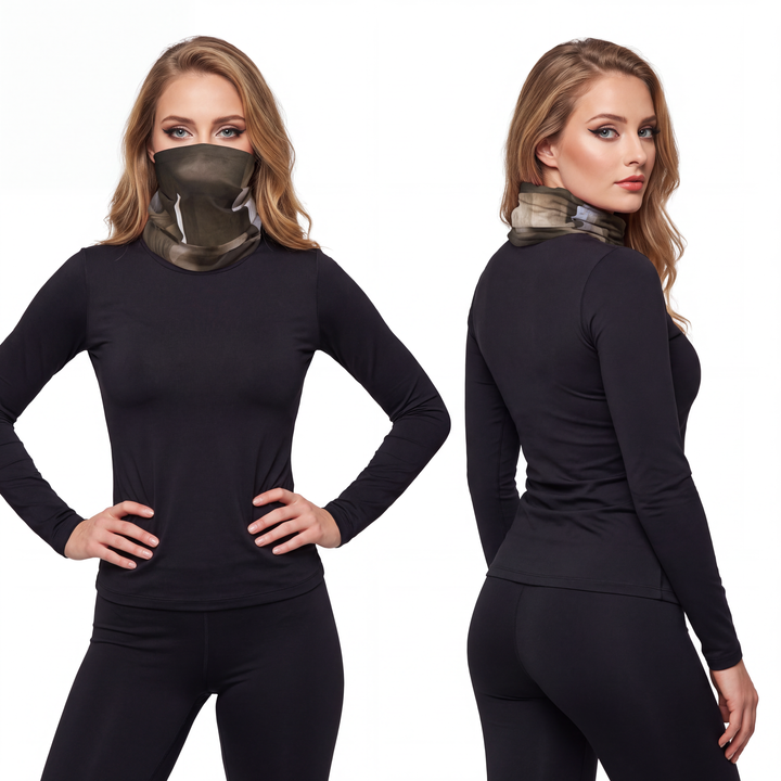 Lightweight Neck Gaiter - Shadows of the Citadel moody architectural print
