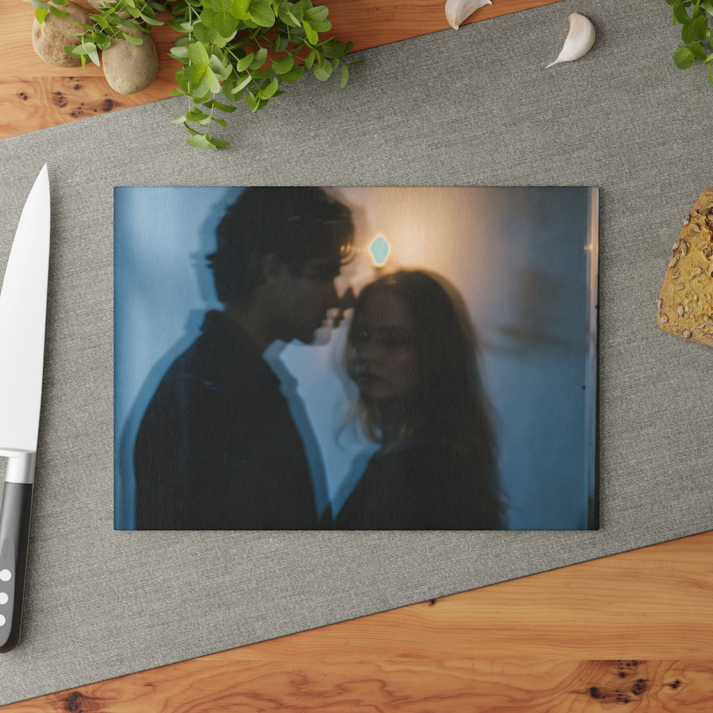 Midnight Shadow Cutting Board - Moody Glass Prep Board |...