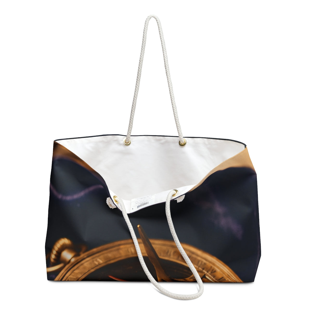 Vintage Brass Compass Weekender Bag