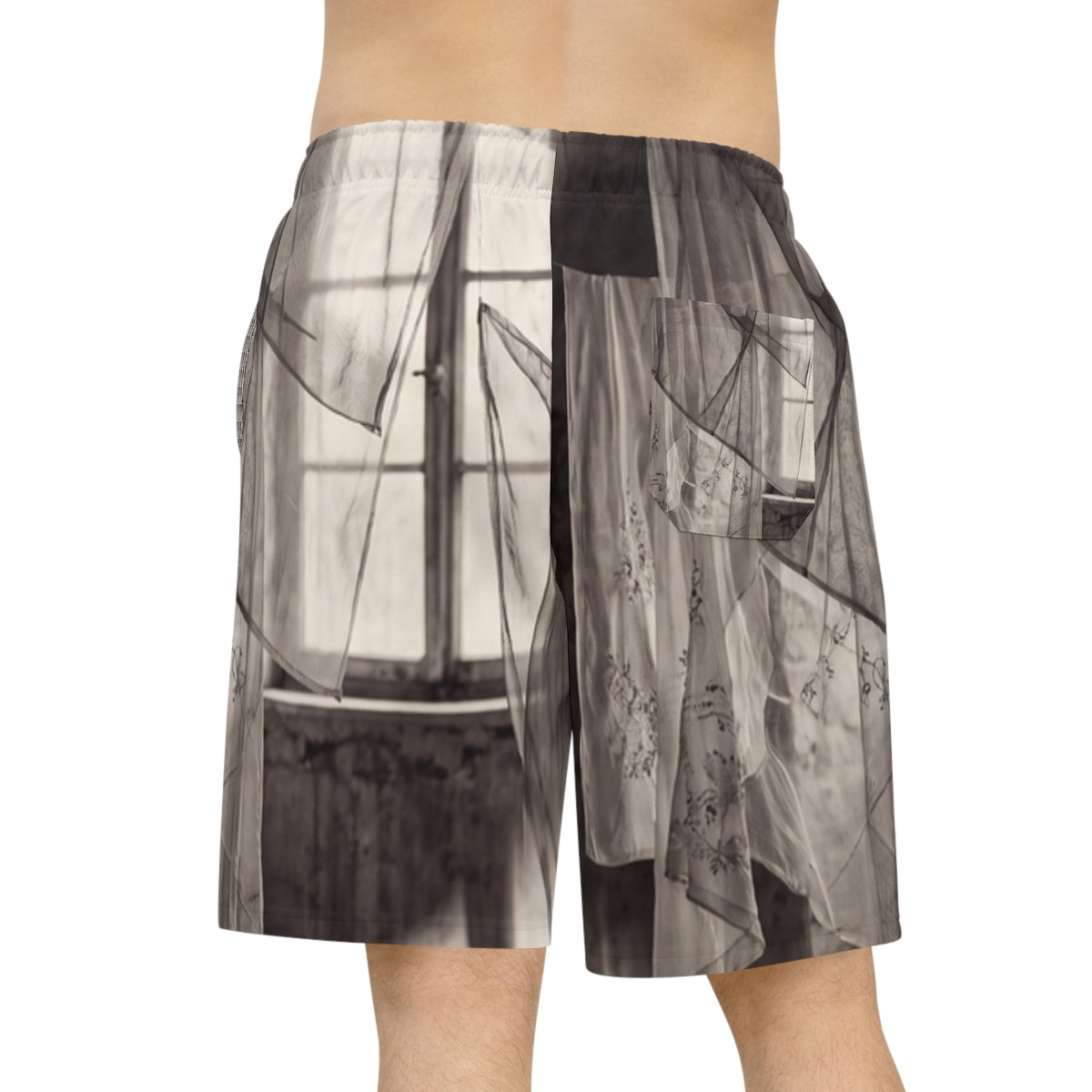 Men's Athletic Long Shorts - Spectral Veils | Echovira...