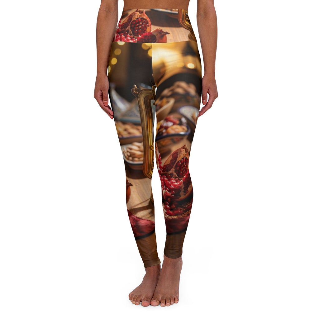 High Waisted Leggings - Amber Feast | Echovira Gallery