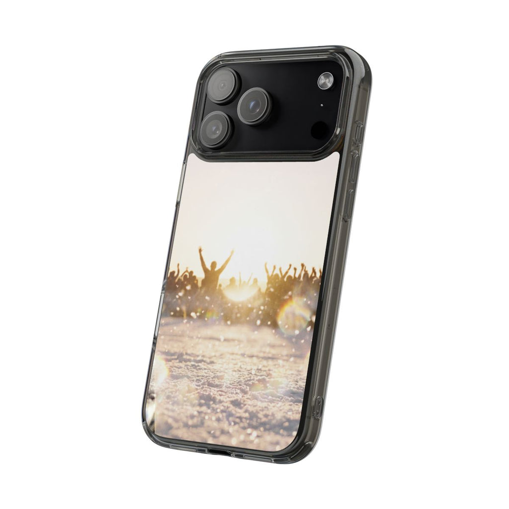 Golden Hour Crowd Clear iPhone Case