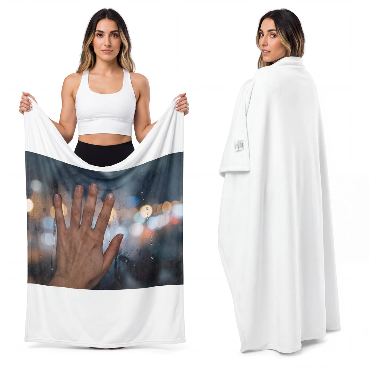 Rainy Window Velveteen Microfiber Blanket