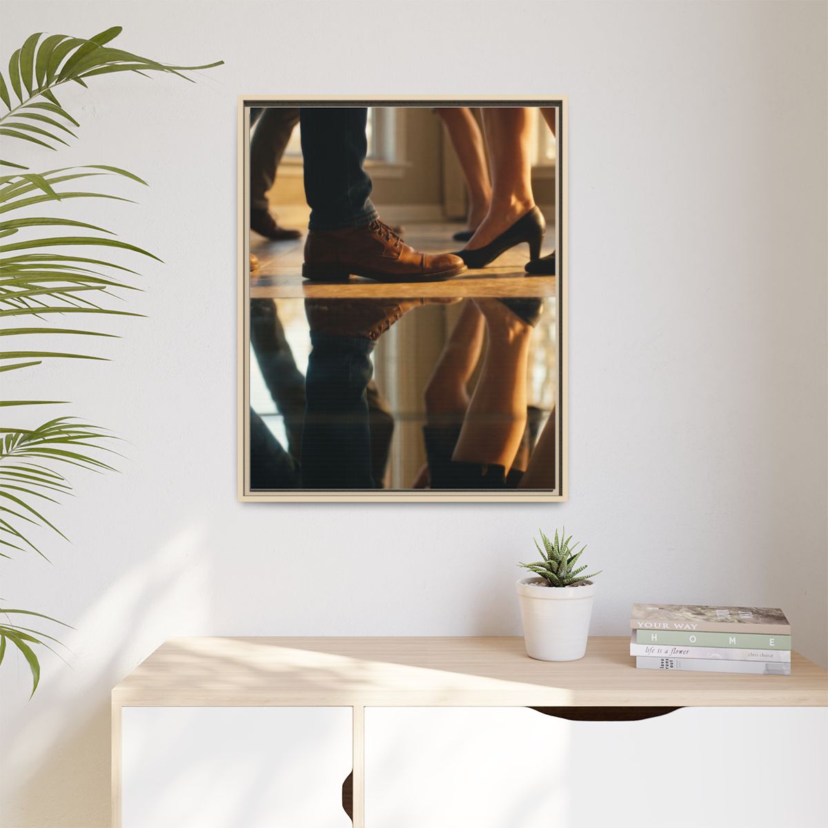 Matte Canvas, Framed - Golden Hour Reflections Cinematic Art...