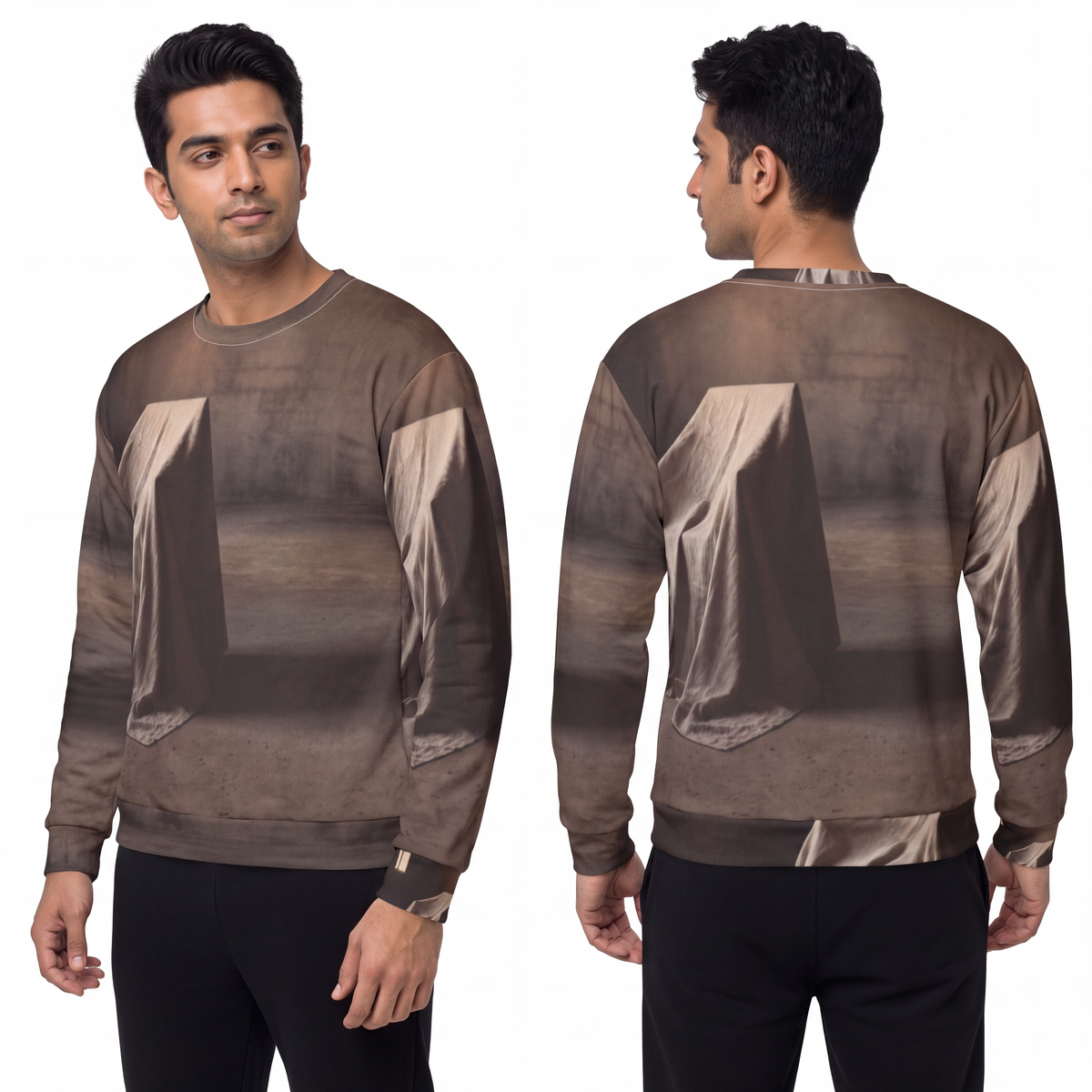 Men's Unisex Sweatshirt - Silent Chamber Shadowed Chair Art...