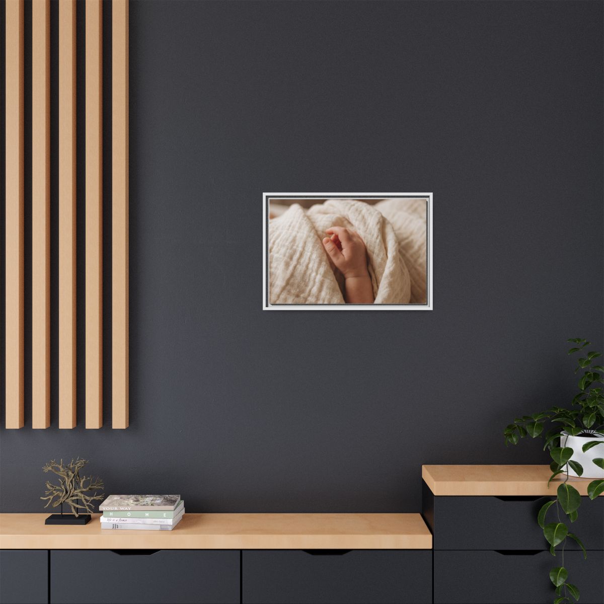 Framed Canvas - Soft Nursery Photography — White / 1.25"