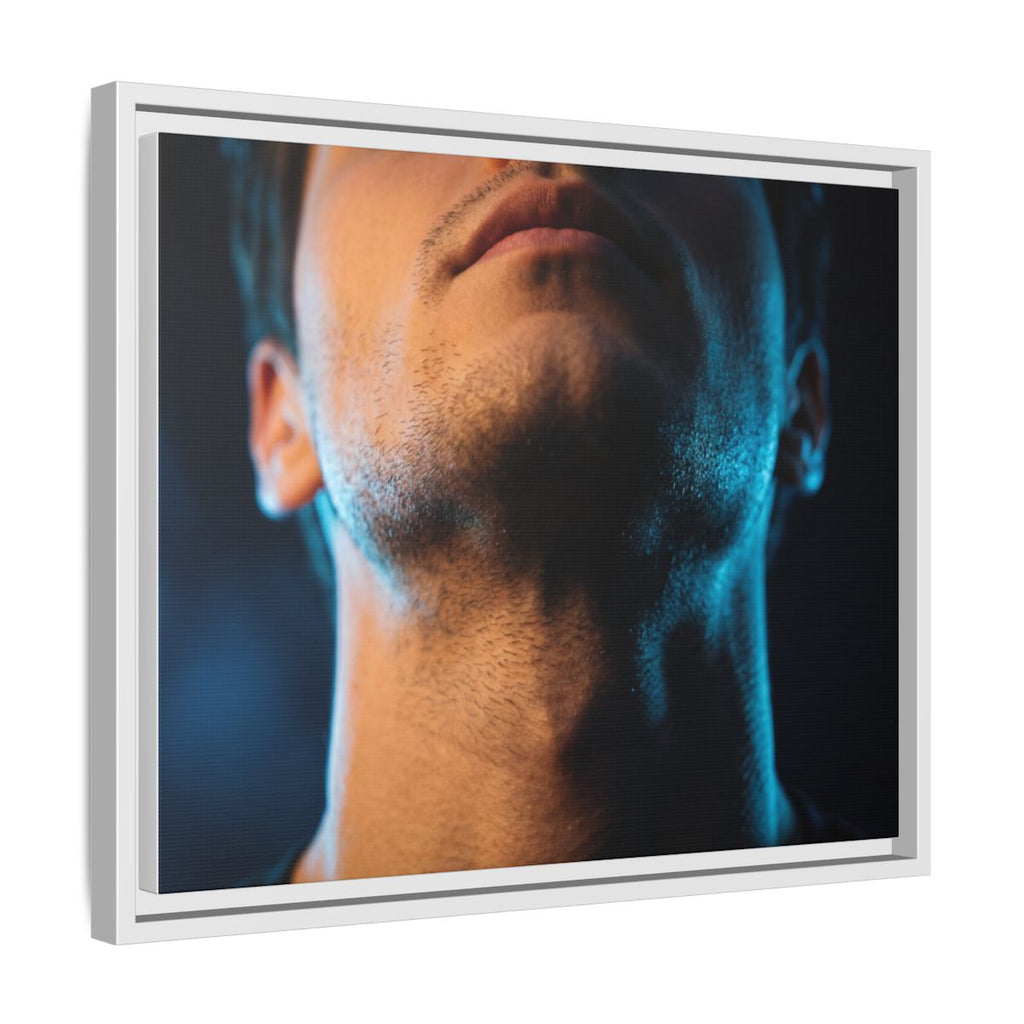 Framed Matte Canvas - Neon Pulse Core — White / 1.25"