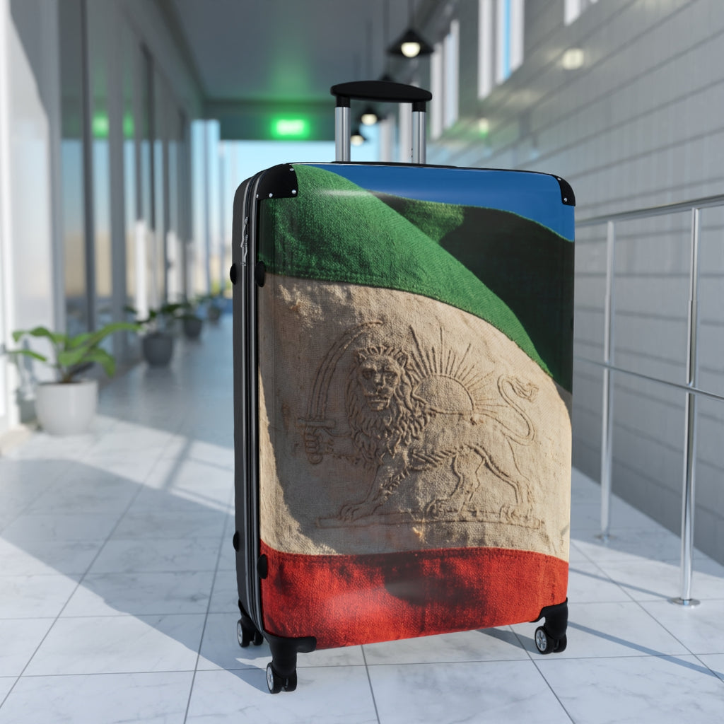 Suitcase - Vintage Persian Lion & Sun | Echovira Gallery