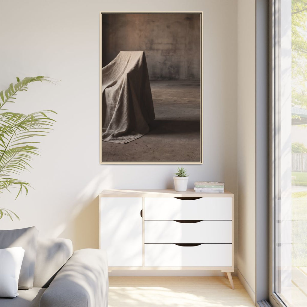 Matte Canvas, Framed - Draped Silence Still Life Art... |...