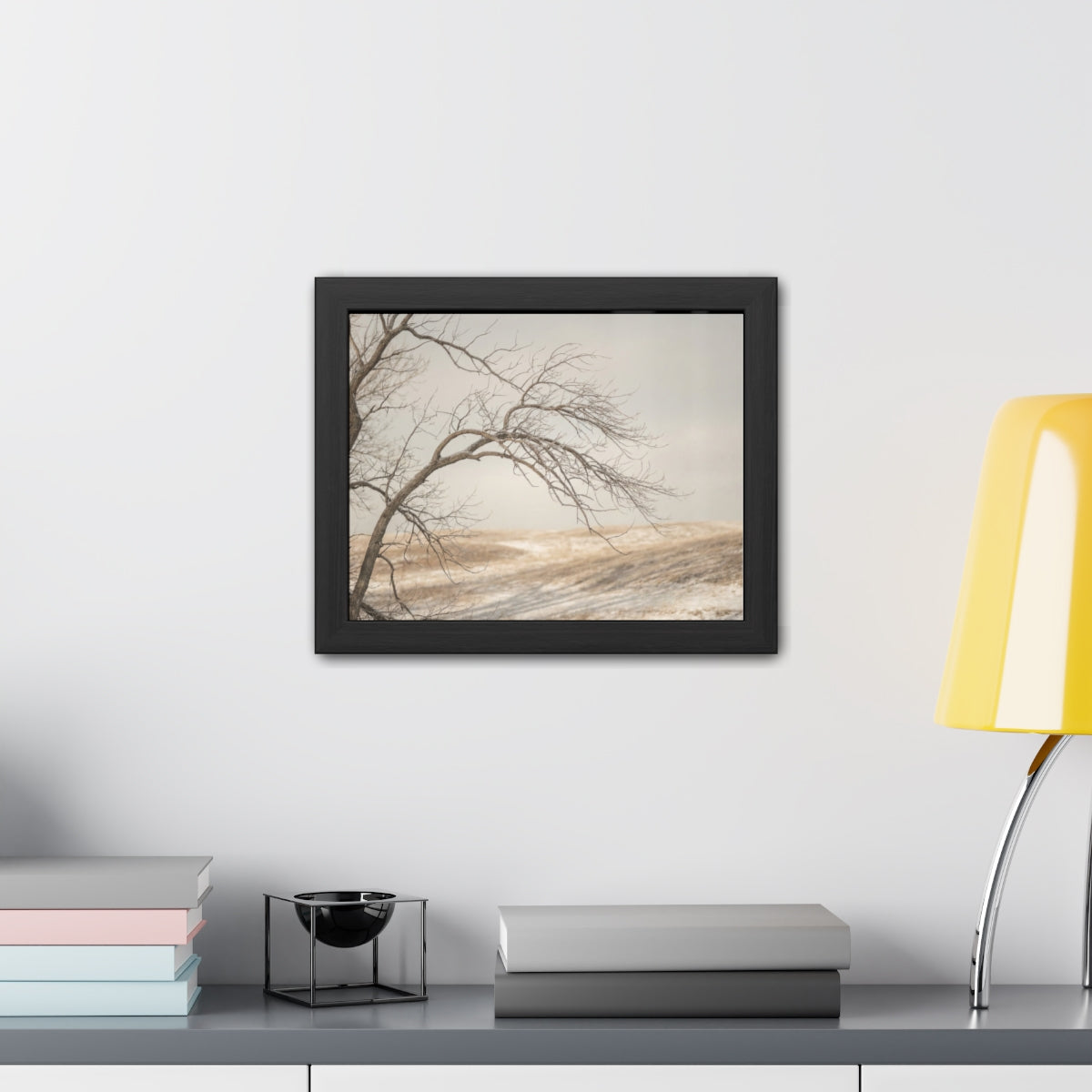 Framed Posters - Winter Branch Solitude Landscape —... |...
