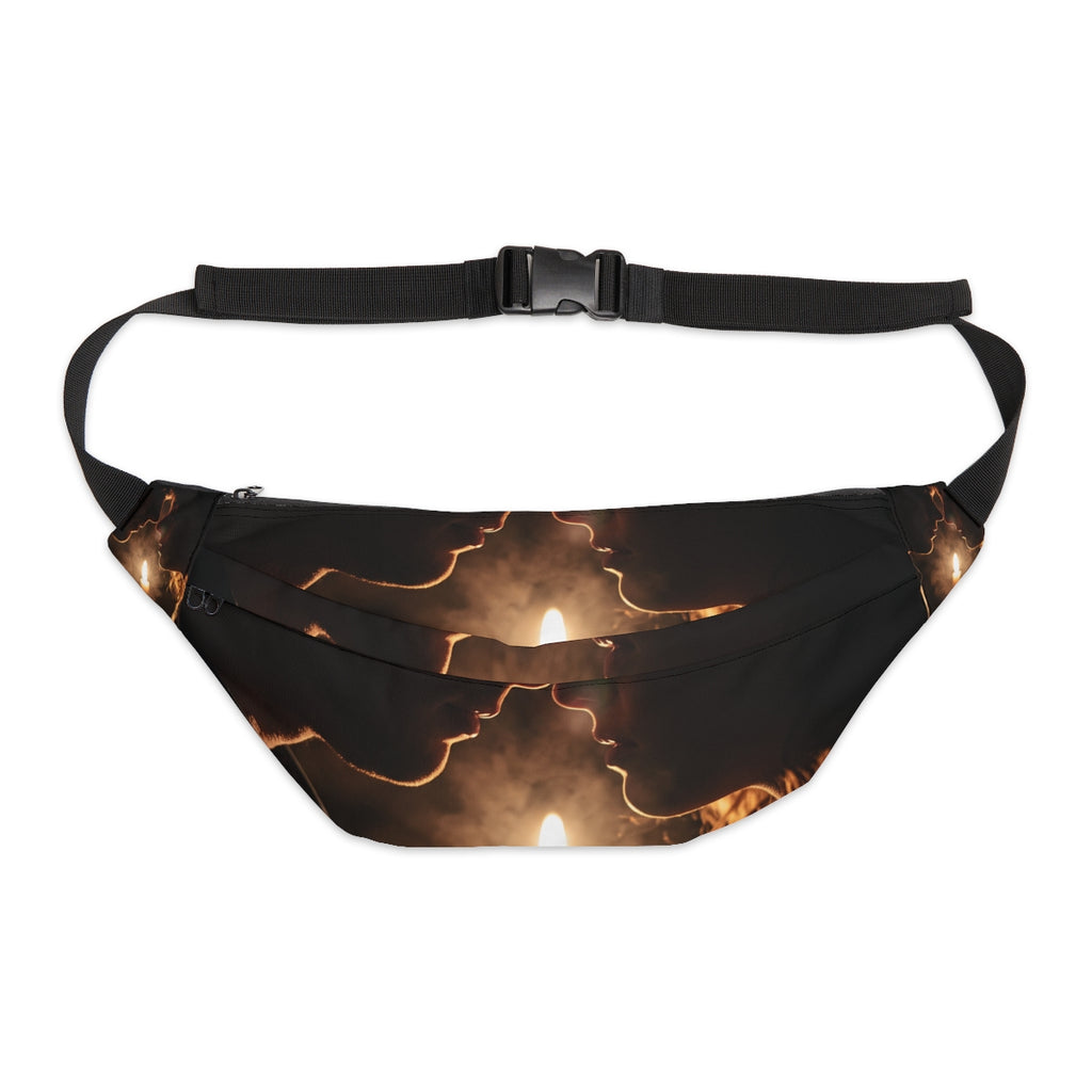 Large Fanny Pack - Candlelit Embrace Moody Romantic Art |...