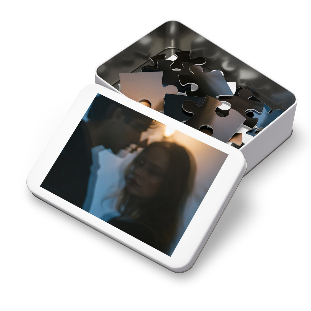 Jigsaw Puzzle with Tin - Midnight Shadow Puzzle - Cozy... |...