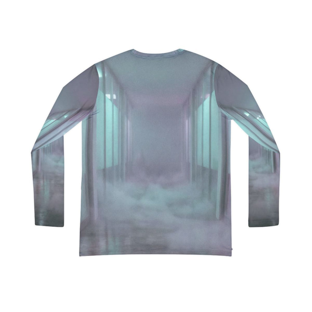 Women's Long Sleeve V-neck Shirt - Liminal Corridor Fog Art...
