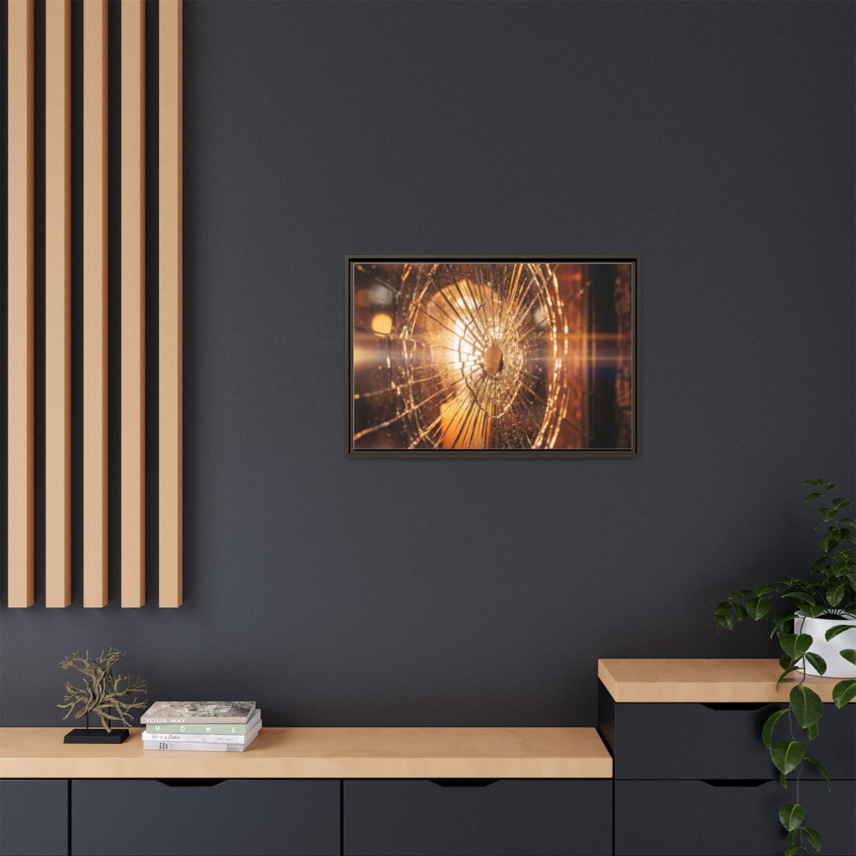 Framed Matte Canvas - Shattered Glass