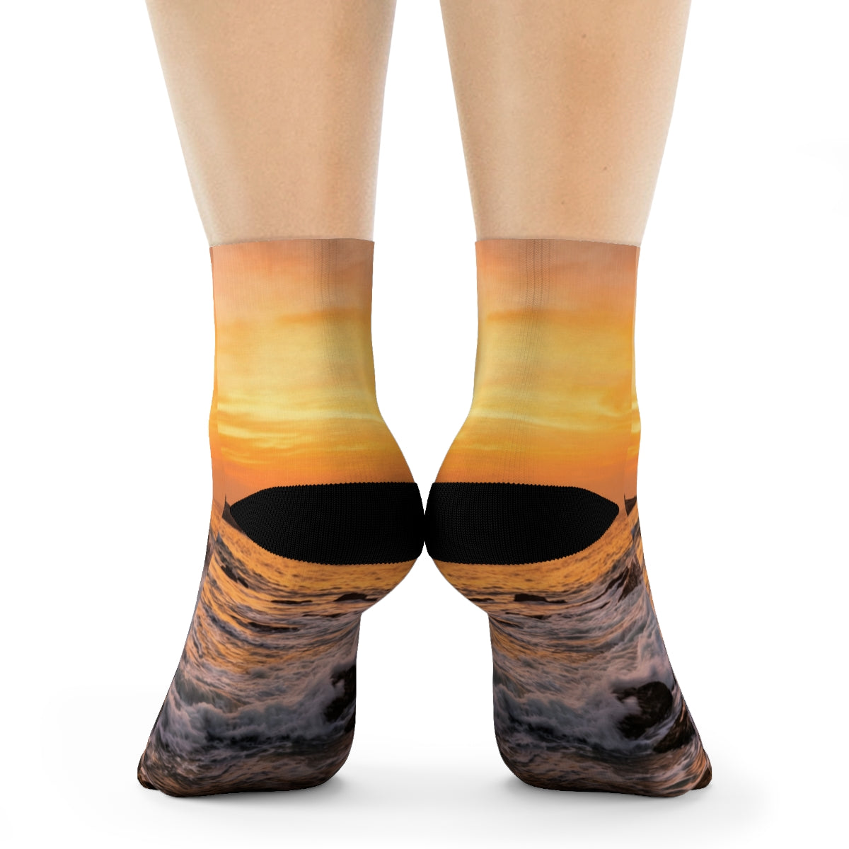 Crew Socks - Sunrise Wave Design