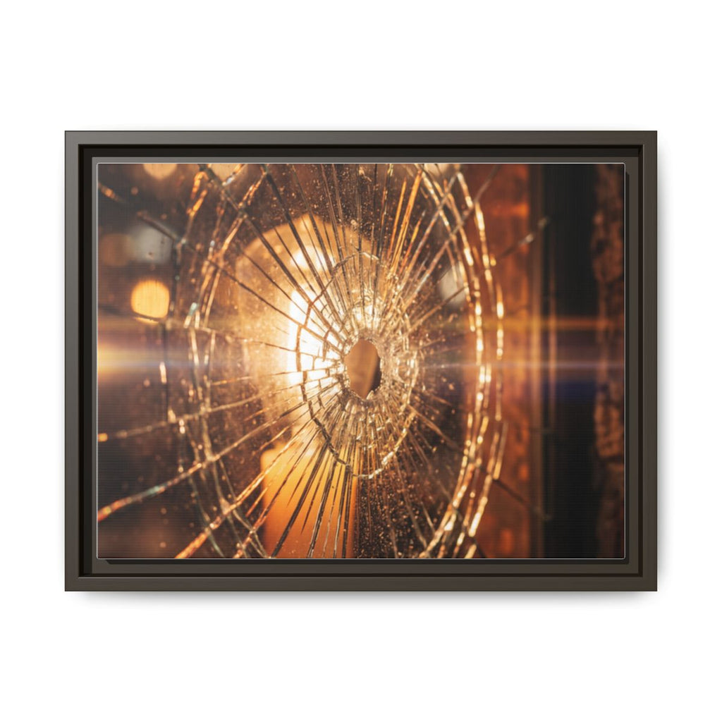 Framed Matte Canvas - Shattered Glass