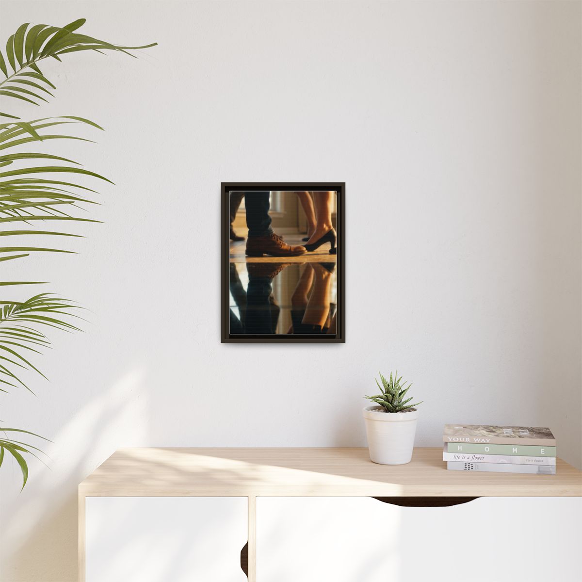 Matte Canvas, Framed - Golden Hour Reflections Cinematic Art...
