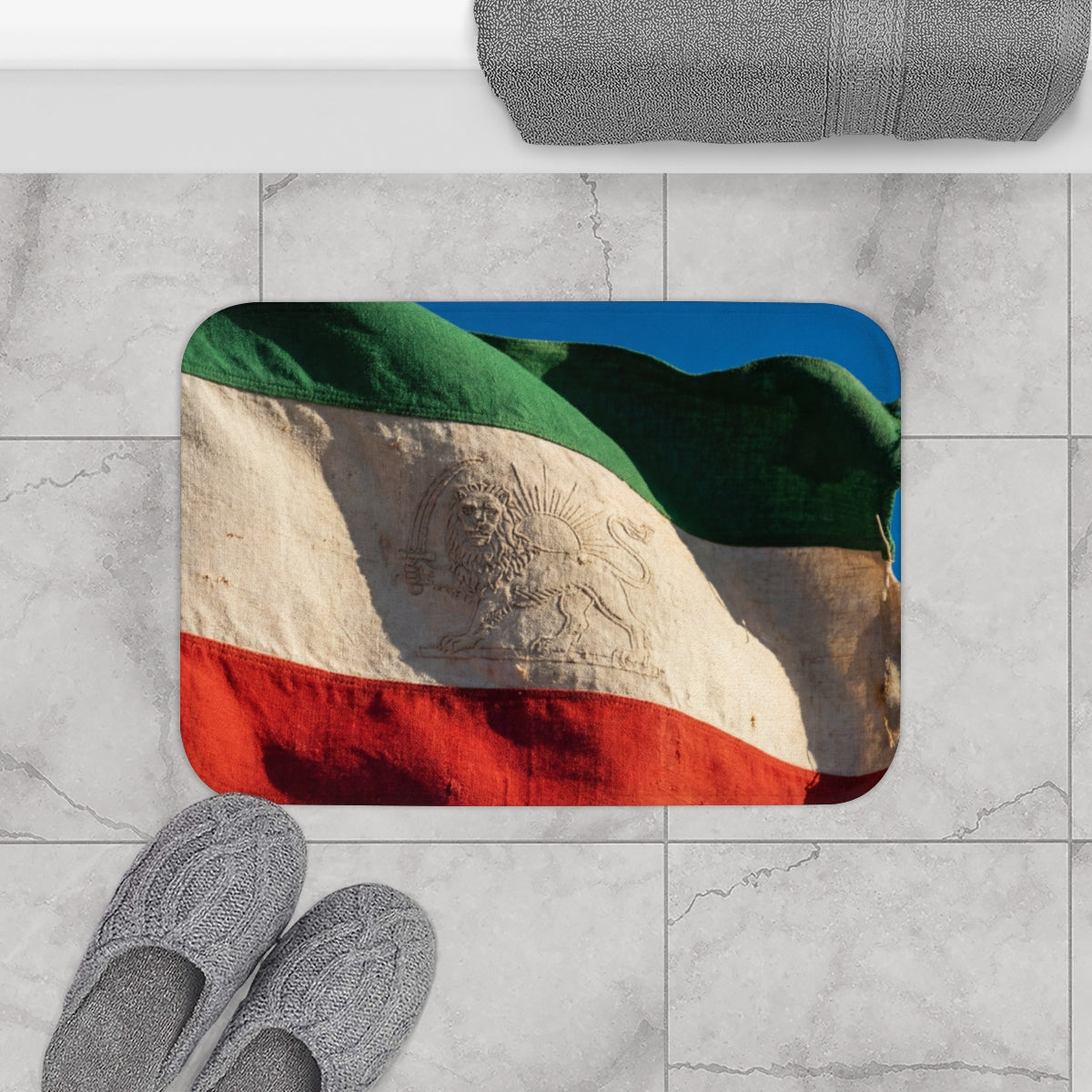 Bath Mat - Vintage Persian Flag Pride | Echovira Gallery
