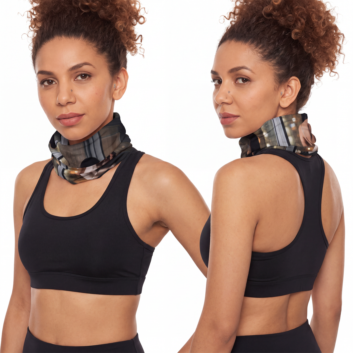 Neck Gaiter - Shimmering City Nights | Echovira Gallery