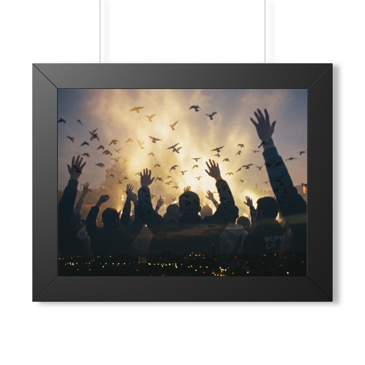 Framed Horizontal Poster - Euphoric Solstice Silhouette Art...