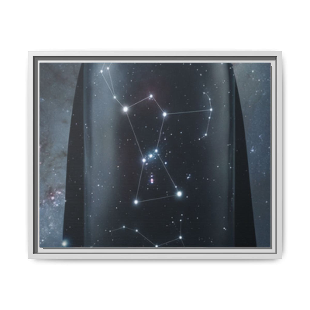 Framed Matte Canvas - Cosmic Sentinel — White / 1.25" (10×8, 12×9, 14×11, 16×12, 20×10, 18×12, 20×16, 24×16, 24×18, 36×12, 24×20, 32×16, 30×20, 30×24, 32×24, 48×16, 36×24, 48×24, 40×30, 60×20, 48×32, 60×30 & 60×40)