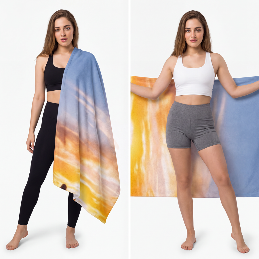 Velveteen Microfiber Blanket - Sunset