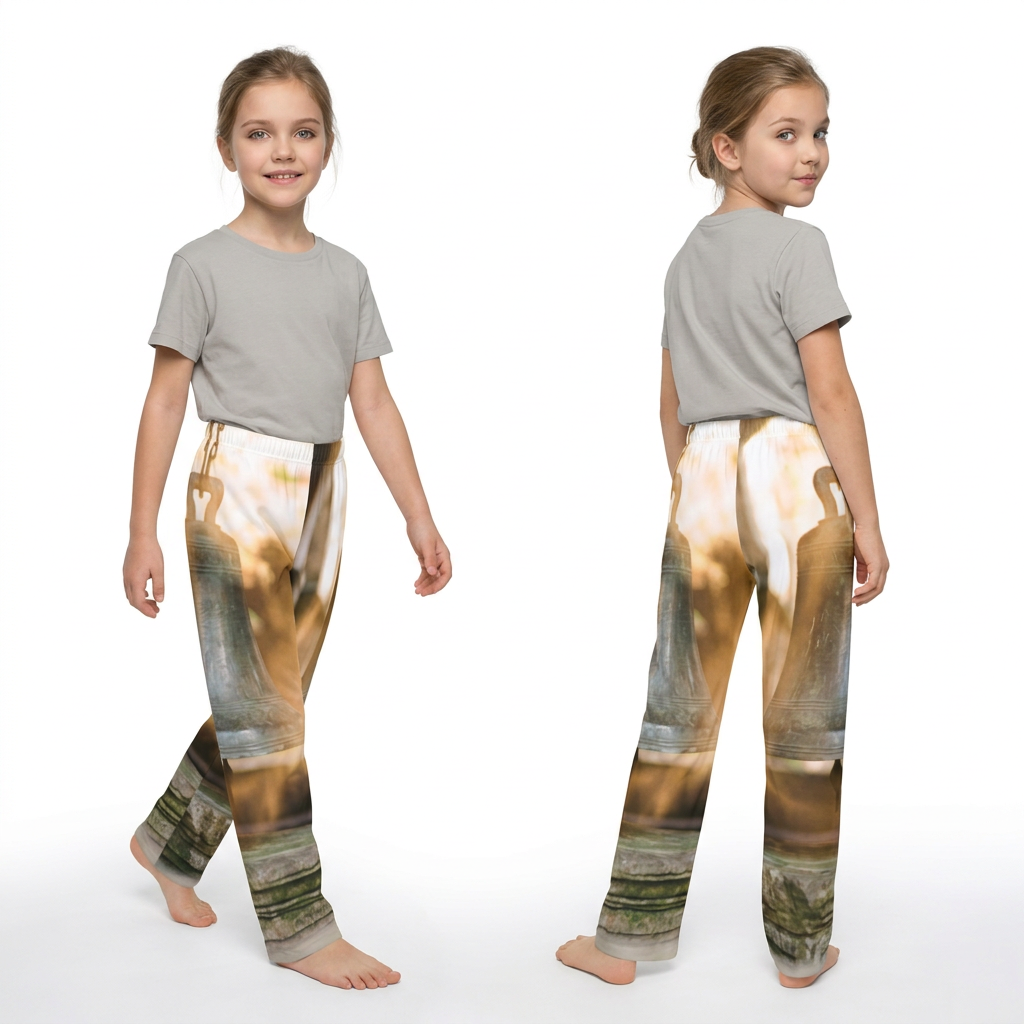 Kids Lounge Pants with Cloister Bell Art