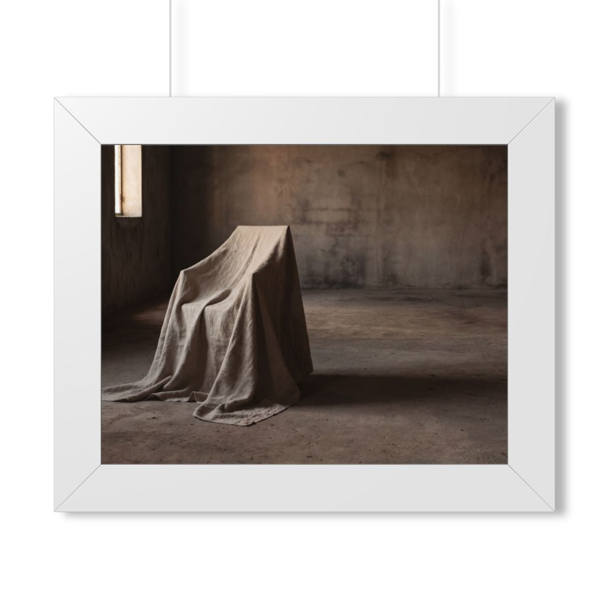 Framed Horizontal Poster - Draped Silence Still Life Art......