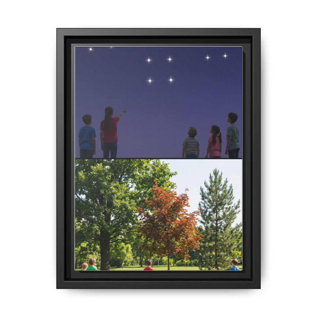 Gerahmte Leinwand (matt) - Discovery — Schwarz / 3,18 cm