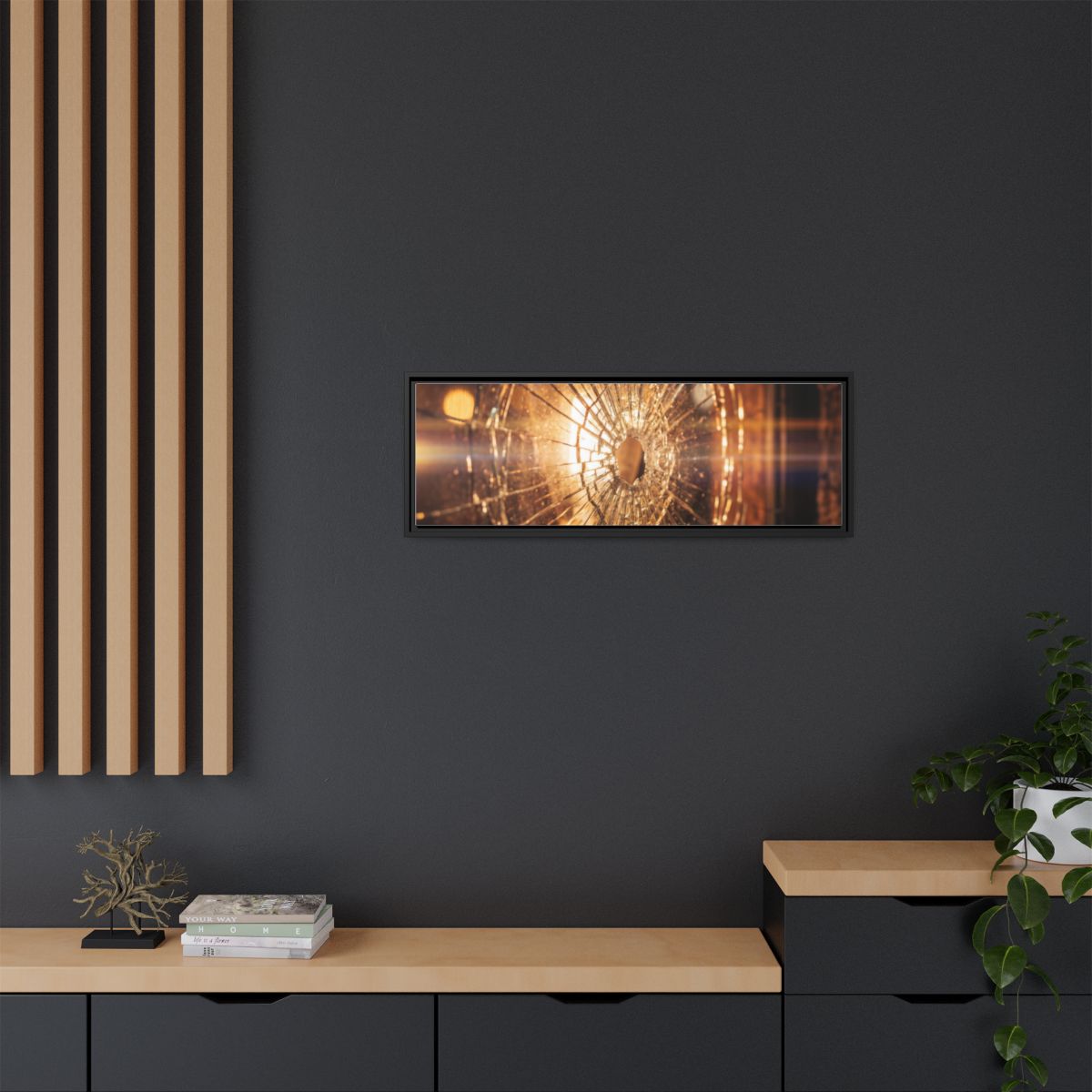 Framed Matte Canvas - Amber Glow — Black / 1.25"