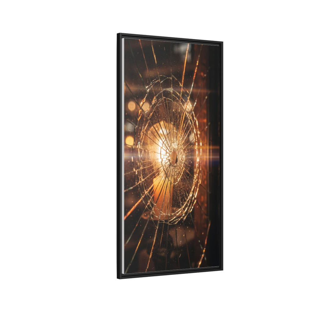 Framed Matte Canvas - Shattered Glass