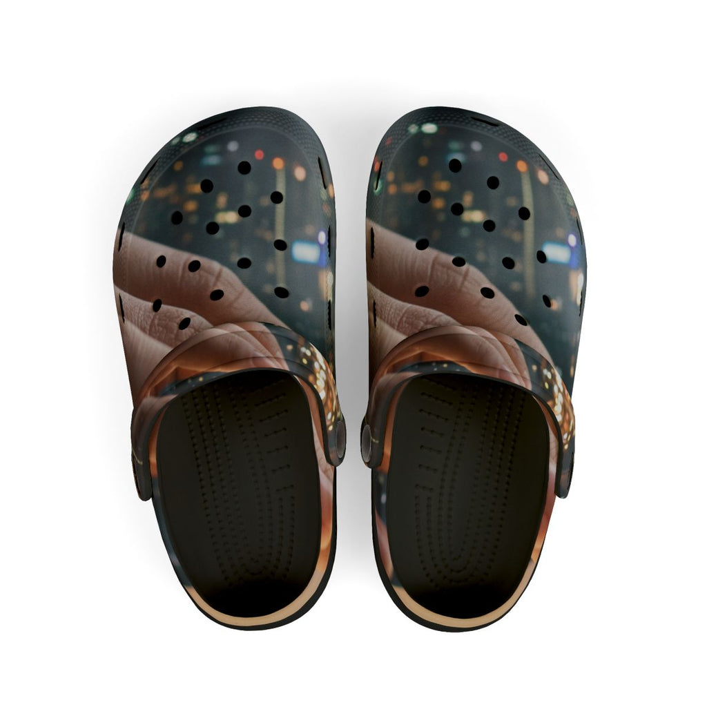 Kids' Clogs with Futuristic City Lights