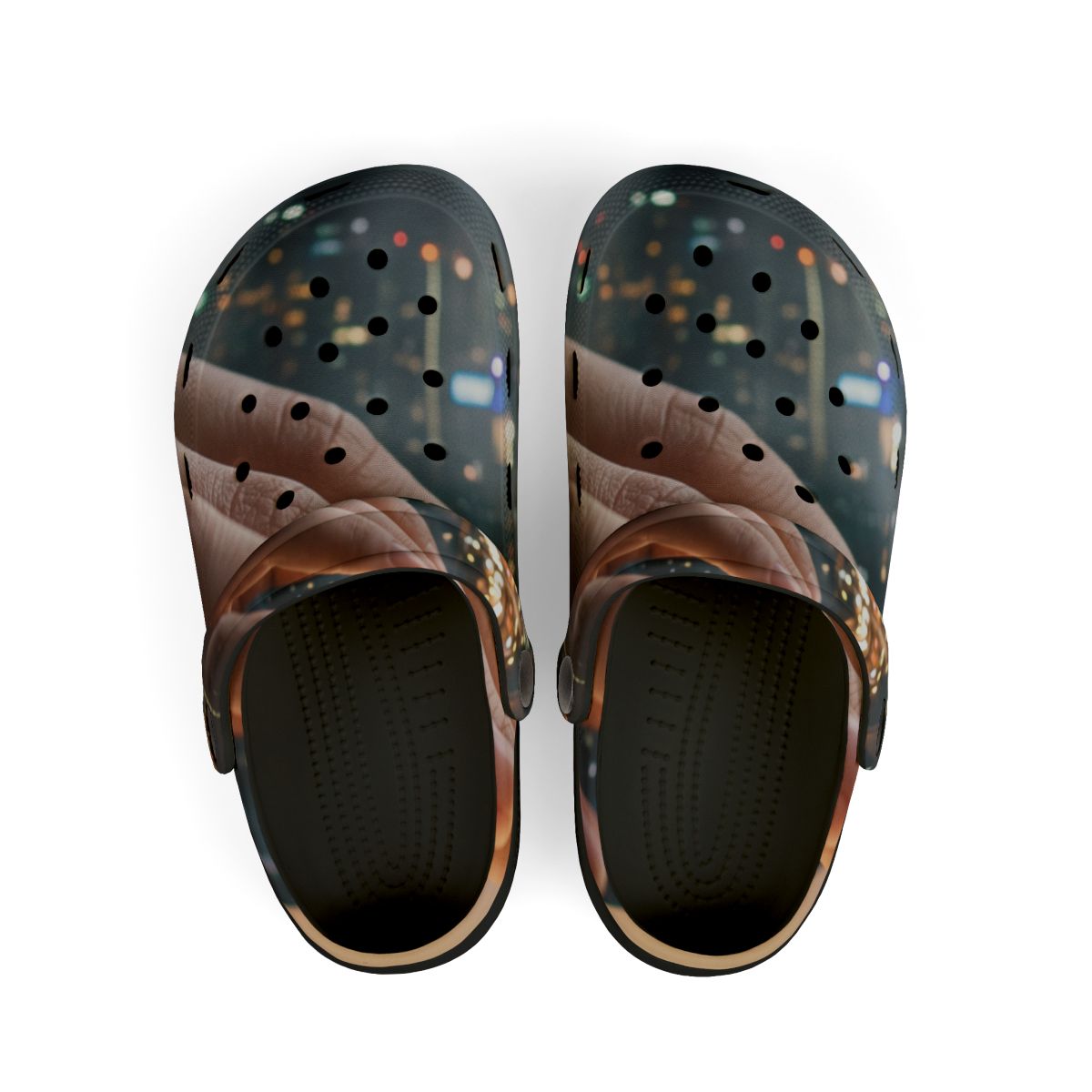 Kids' Clogs with Futuristic City Lights