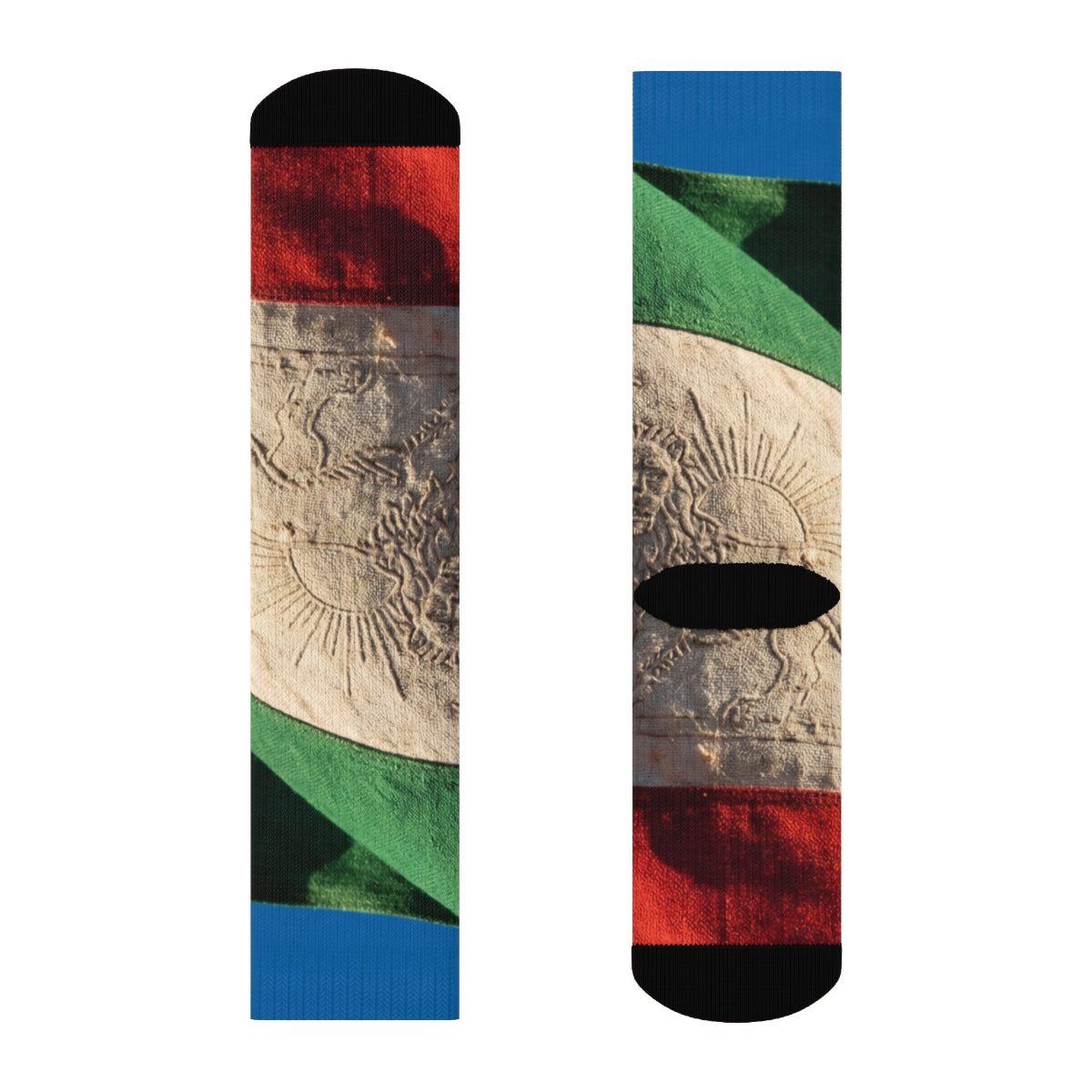 Crew Socks - Vintage Persian Lion and Sun Flag Art |...