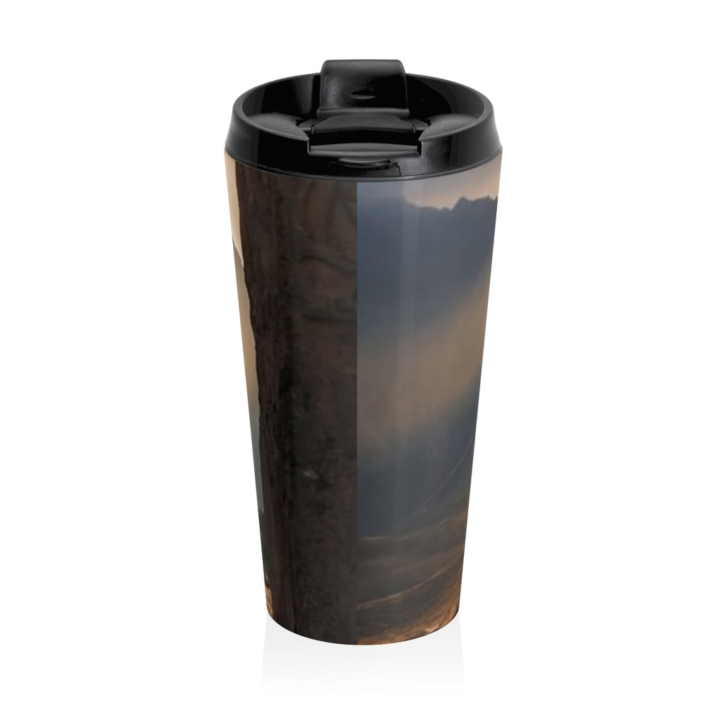 Stainless Steel Travel Mug - Mystic Monolith Ancient Persian...