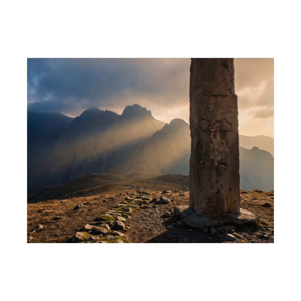 Matte Horizontal Posters - Mystic Monolith Ancient Persian...