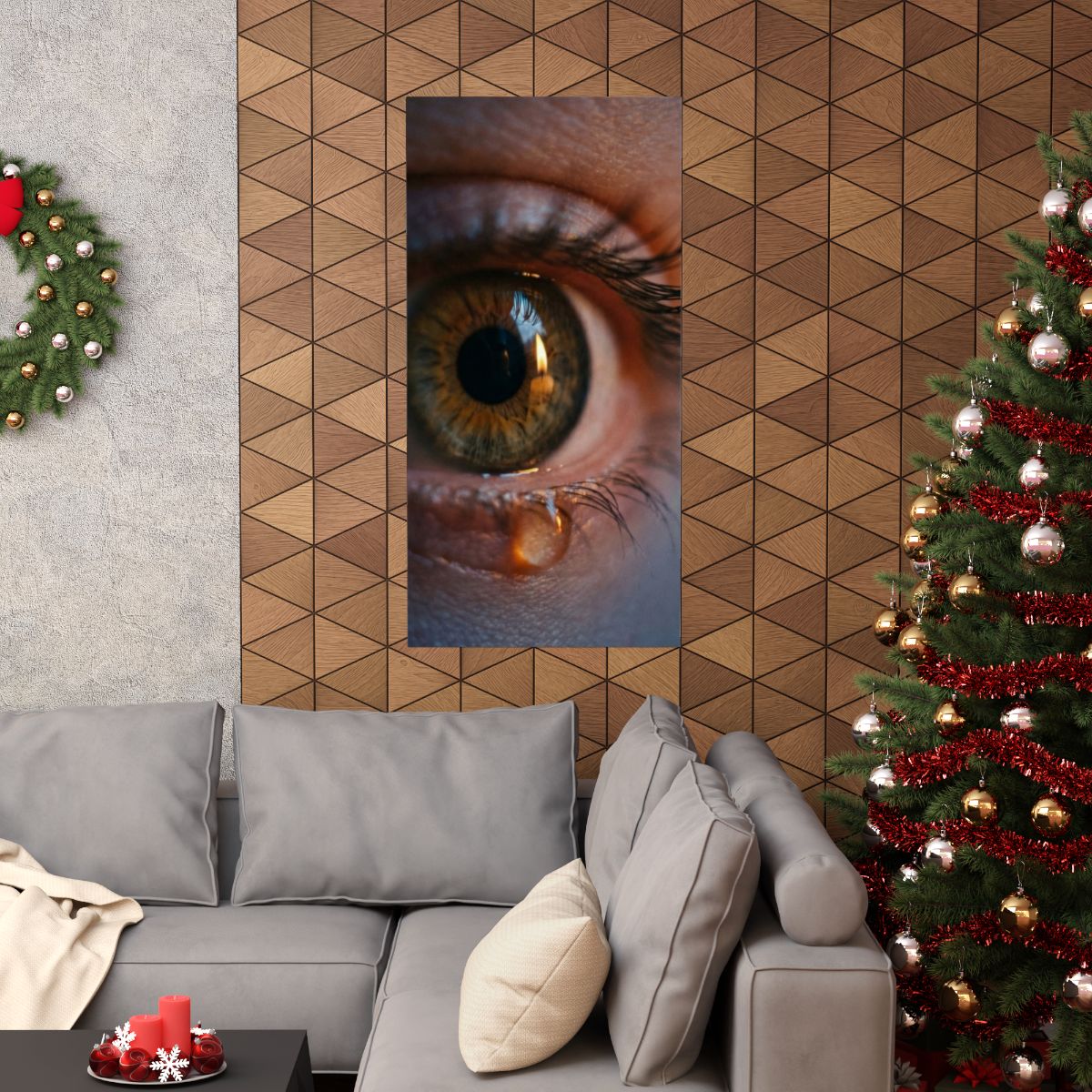 Matte Vertical Posters - Amber Iris Reflection Fine Art... |...