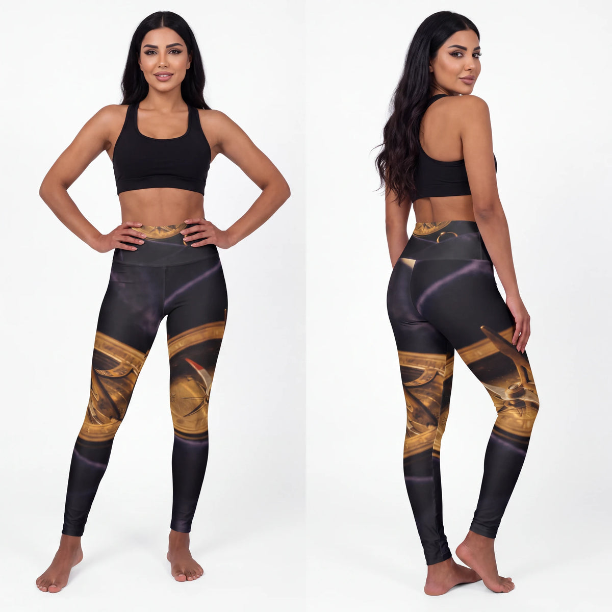 Sundial Compass High Waisted Yoga Leggings